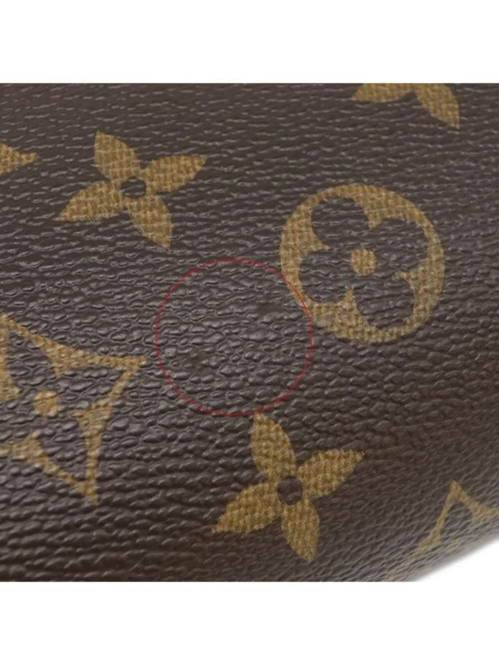 Louis Vuitton 2-Way Bag Monogram Canvas Gold Brown Chain